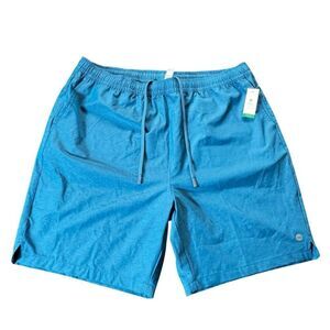 NWT Dip Sz XL 4 Way Stretch Board Shorts Mens XL Teal Blue Swim Trunks